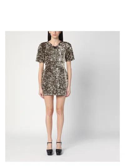 Marc Jacobs Women's Gold Mini Dress With Sequins