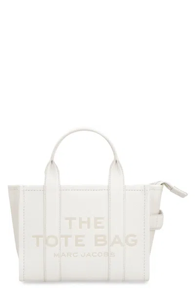 Marc Jacobs Women's Grained Leather Bag With Logo In Cotton,silver