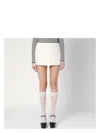 Marc Jacobs Ivory Textured Tweed Mini Skirt Women In Gray