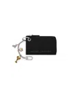 Marc Jacobs Zippered Mini Wallet With Pendant In Black