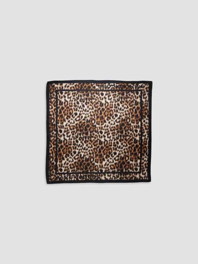 Marc Jacobs Women's Leopard Silk Scarf In Brown Multi