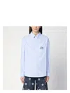 Marc Jacobs Women's Light Blue/white Striped Button-down Shirt | Size Xs | 2s5rtp055w21co In Blue