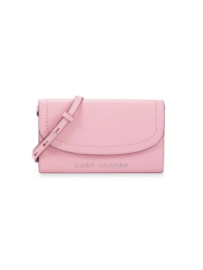 Marc Jacobs Women's Logo Leather Crossbody Bag In Pink