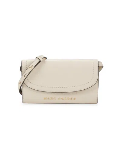 Marc Jacobs Women's Logo Leather Crossbody Bag In White