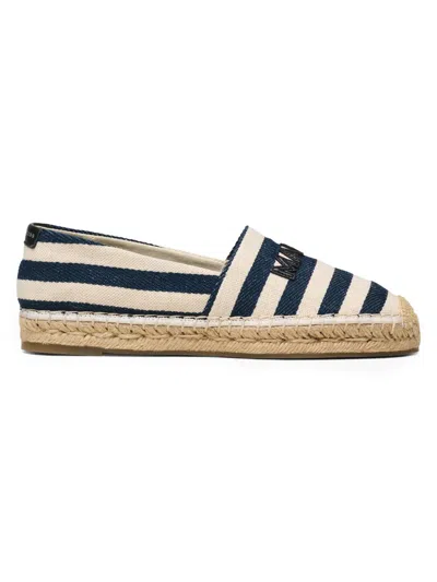 MARC JACOBS WOMEN'S LOGO STRIPED COTTON ESPADRILLES