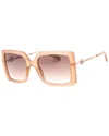 Marc Jacobs Brown Gradient Square Ladies Sunglasses Marc 579/s 010a/ha 54 In Beige