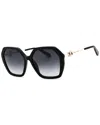 Marc Jacobs 57mm Gradient Square Sunglasses In Black