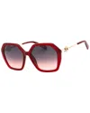 Marc Jacobs 53mm Gradient Square Sunglasses In Red