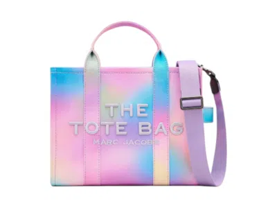 Pre-owned Marc Jacobs Women's  Airbrush Canvas Medium Tote Bag In Blue I