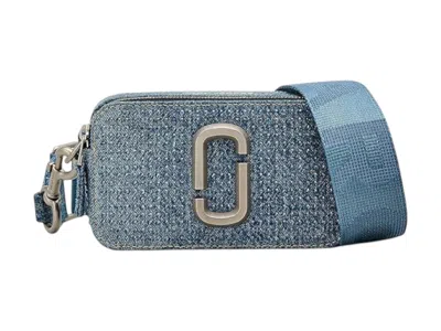 Pre-owned Marc Jacobs Women's  Denim Snapshot Crossbody Bag In Light Blue Crystal
