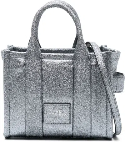 Marc Jacobs Women's  Mini Glitter Tote Bag In Silver