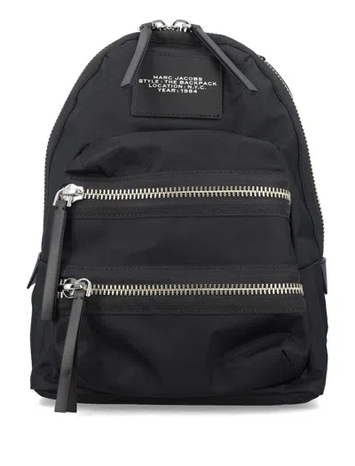 Pre-owned Marc Jacobs Women's  The Biker Nylon Medium Bakcpack In Black