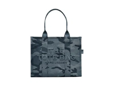 Pre-owned Marc Jacobs Women's  The Camo Jacquard Large Tote Bag In Blue