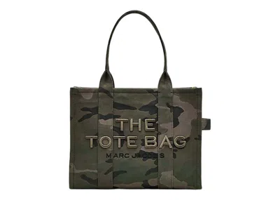Pre-owned Marc Jacobs Women's  The Camo Jacquard Large Tote Bag In Green