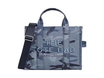 Pre-owned Marc Jacobs Women's  The Camo Jacquard Medium Tote Bag In Blue