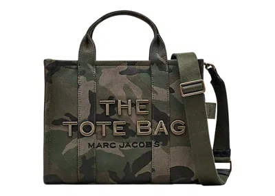 Pre-owned Marc Jacobs Women's  The Camo Jacquard Medium Tote Bag In Green
