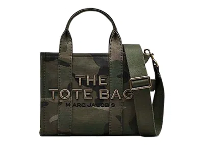 Pre-owned Marc Jacobs Women's  The Camo Jacquard Small Tote Bag In Green