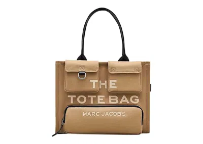 Pre-owned Marc Jacobs Women's  The Cargo Canvas Large Tote Bag In Khaki