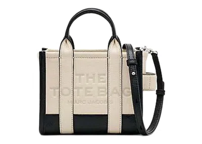 Pre-owned Marc Jacobs Women's  The Colorblock Mini Tote Bag In Black/natural