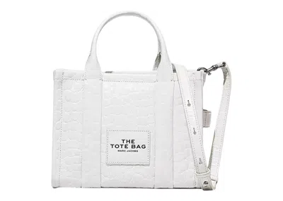 Pre-owned Marc Jacobs Women's  The Crocembossed Small Tote Bag In Ivory