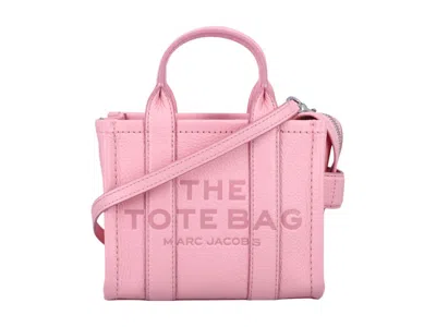 Pre-owned Marc Jacobs Women's  The Crossbody Mini Tote Leather In Ribbon Pink