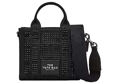 Pre-owned Marc Jacobs Women's  The Crystal Canvas Mini Tote Bag In Black
