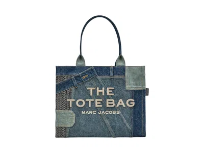 Pre-owned Marc Jacobs Women's  The Large Deconstructed Denim Tote In Indigo