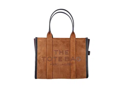 Pre-owned Marc Jacobs Women's  The Large Tote Suede In Copper Tan In Brown