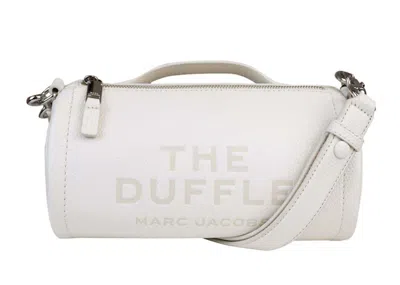 Pre-owned Marc Jacobs Women's  The Leather Duffle Bag In White