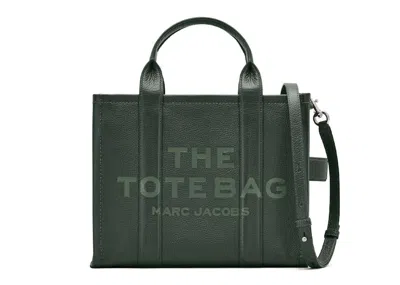 Pre-owned Marc Jacobs Women's  The Leather Medium Tote Bag In Ivy