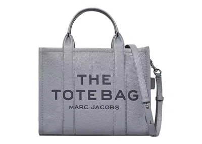 Pre-owned Marc Jacobs Women's  The Leather Medium Tote Bag In Wolf Grey