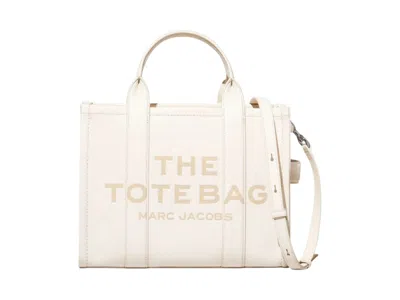 Pre-owned Marc Jacobs Women's  The Leather Medium Tote In Cotton/sil