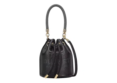Pre-owned Marc Jacobs Women's  The Leather Micro Bucket Bag In Black