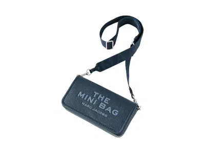 Pre-owned Marc Jacobs Women's  The Leather Mini Crossbody Bag In Blue Sea