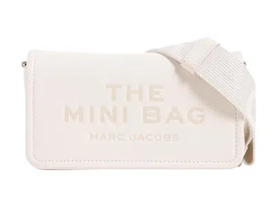 Pre-owned Marc Jacobs Women's  The Leather Mini Crossbody Bag In Cotton In White