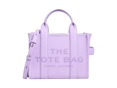 Pre-owned Marc Jacobs Women's  The Leather Small Tote Bag In Wisteria In Purple