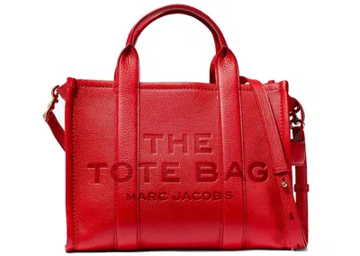 Pre-owned Marc Jacobs Women's  The Leather Tote Bag Medium In True Red