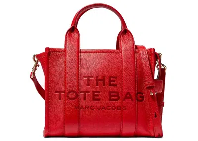 Pre-owned Marc Jacobs Women's  The Leather Tote Bag Small In True Red