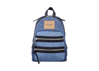 Pre-owned Marc Jacobs Women's  The Medium Backpack Denim In Indigo In Purple