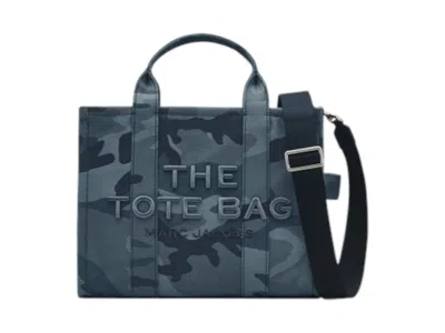 Pre-owned Marc Jacobs Women's  The Medium Camo Jacquard Tote In Blue