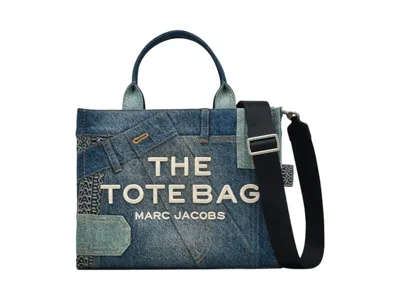 Pre-owned Marc Jacobs Women's  The Medium Deconstructed Denim Tote In Indigo