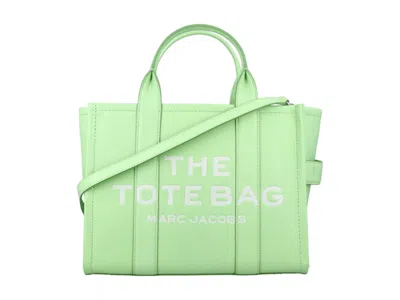 Pre-owned Marc Jacobs Women's  The Medium Tote Leather In Papermint