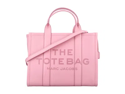 Pre-owned Marc Jacobs Women's  The Medium Tote Leather In Ribbon Pink