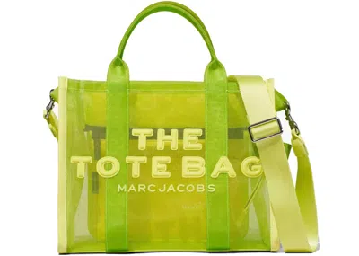 Pre-owned Marc Jacobs Women's  The Mesh Tote Bag Medium In Bright Green
