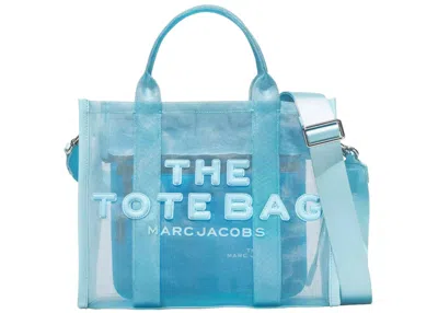 Pre-owned Marc Jacobs Women's  The Mesh Tote Bag Medium In Pale Blue