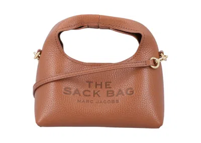 Pre-owned Marc Jacobs Women's  The Micro Crossbody Sack In Argan Oil In Brown