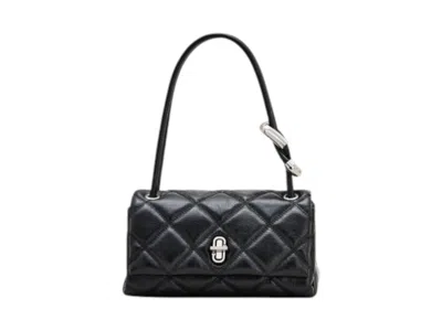 Pre-owned Marc Jacobs Women's  The Mini Quilted Leather Dual Shoulder Bag In Black