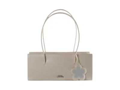 Pre-owned Marc Jacobs Women's  The Mirror Satchel Glam Bag In Cotton Whi