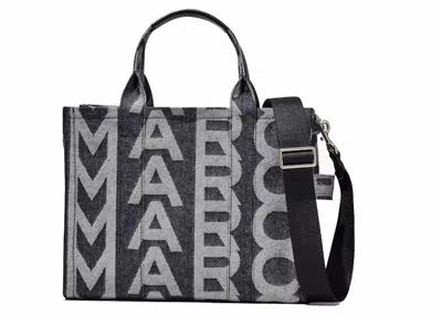 Pre-owned Marc Jacobs Women's  The Monogram Denim Medium Tote Bag In Black