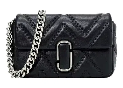 Pre-owned Marc Jacobs Women's  The Quilted Leather J Marc Shoulder Bag In Black